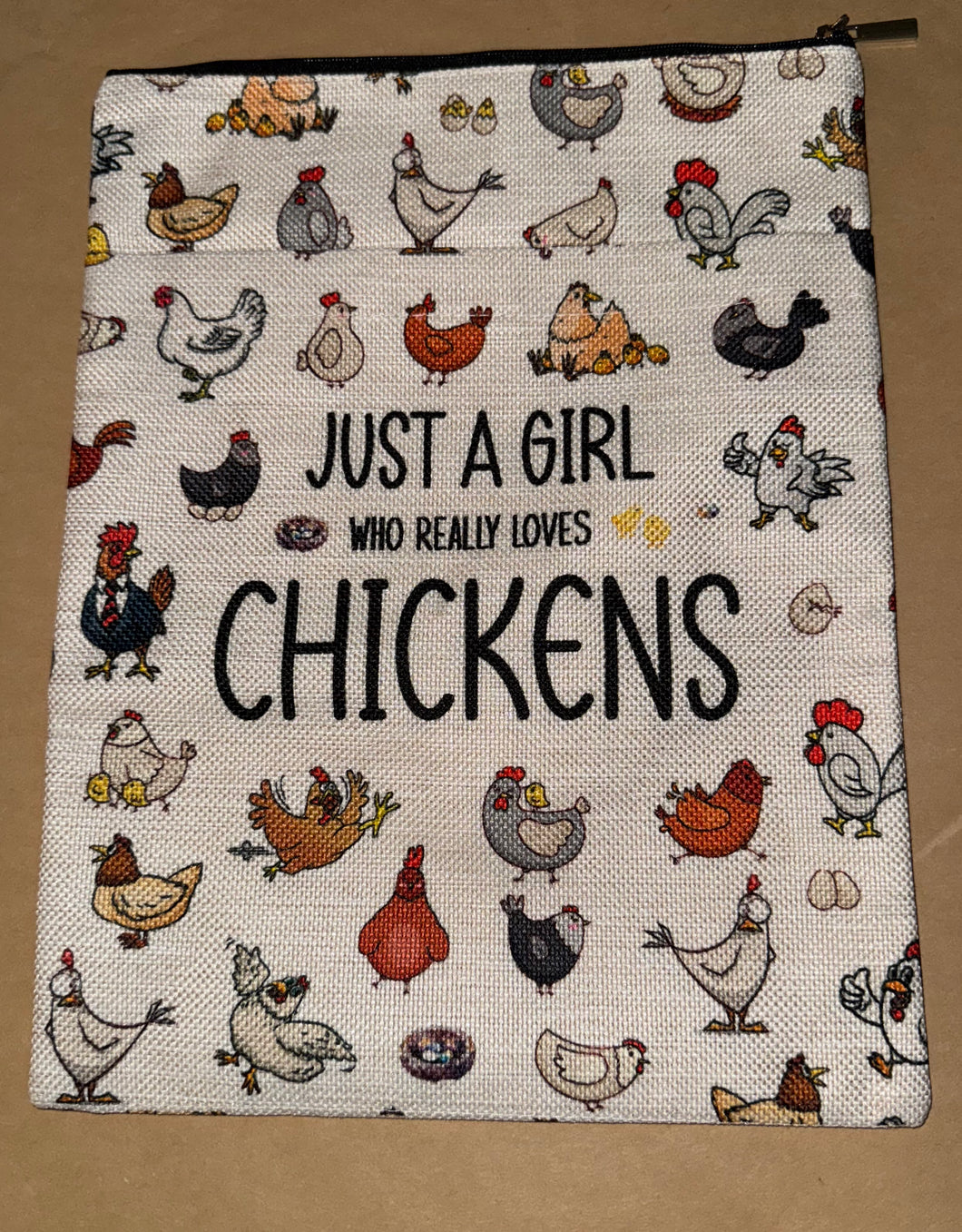 JUST A GIRL WHO LOVES CHICKENS Waterproof Book Sleeve