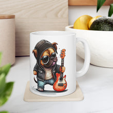Load image into Gallery viewer, So Cute! Pug Guitar Player Mug *FREE SHIPPING*
