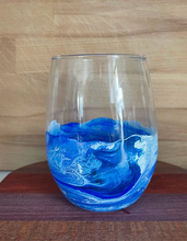 Load image into Gallery viewer, Ocean/Beachy Themed Iced Coffee Glass or Stemless Wine glass
